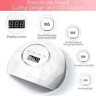 JANOLIA UV LED Nagellamp 86W Sensor LCD Professioneel — miniatuur 2