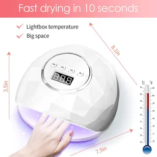JANOLIA UV LED Nagellamp 86W Sensor LCD Professioneel — miniatuur 5