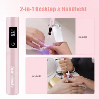 ASIMEBESTY Mini UV LED Nagellamp Roze Draagbaar 20/60/90S — miniatuur 8