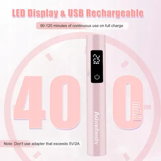 ASIMEBESTY Mini UV LED Nagellamp Roze Draagbaar 20/60/90S — miniatuur 6