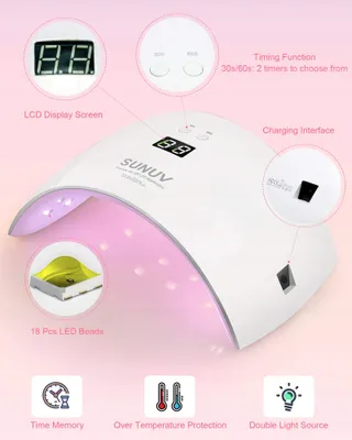SUNUV UV LED Nagellamp Timer Sensor Manicure Pedicure — miniatuur 2