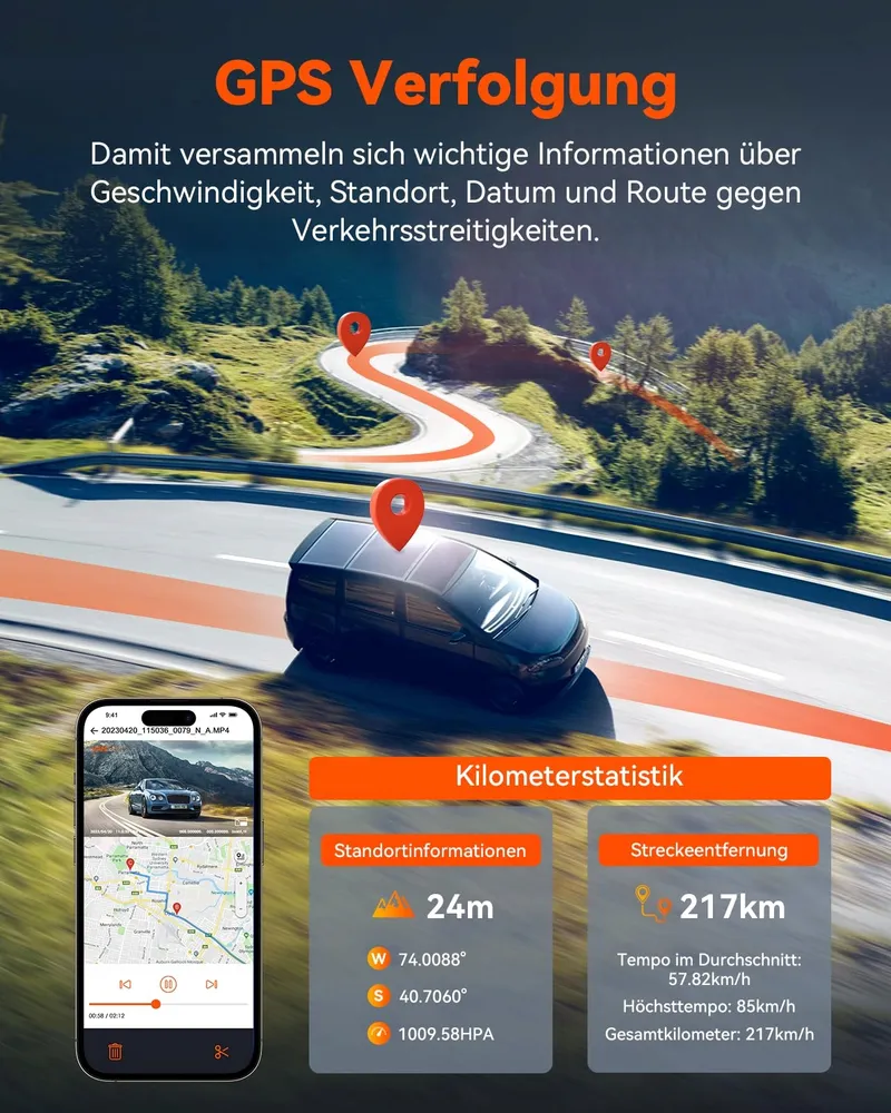 VANTRUE N4 Pro Dashcam 4K 360° WiFi GPS IR Nachtzicht — foto 8