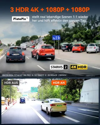VANTRUE N4 Pro Dashcam 4K 360° WiFi GPS IR Nachtzicht