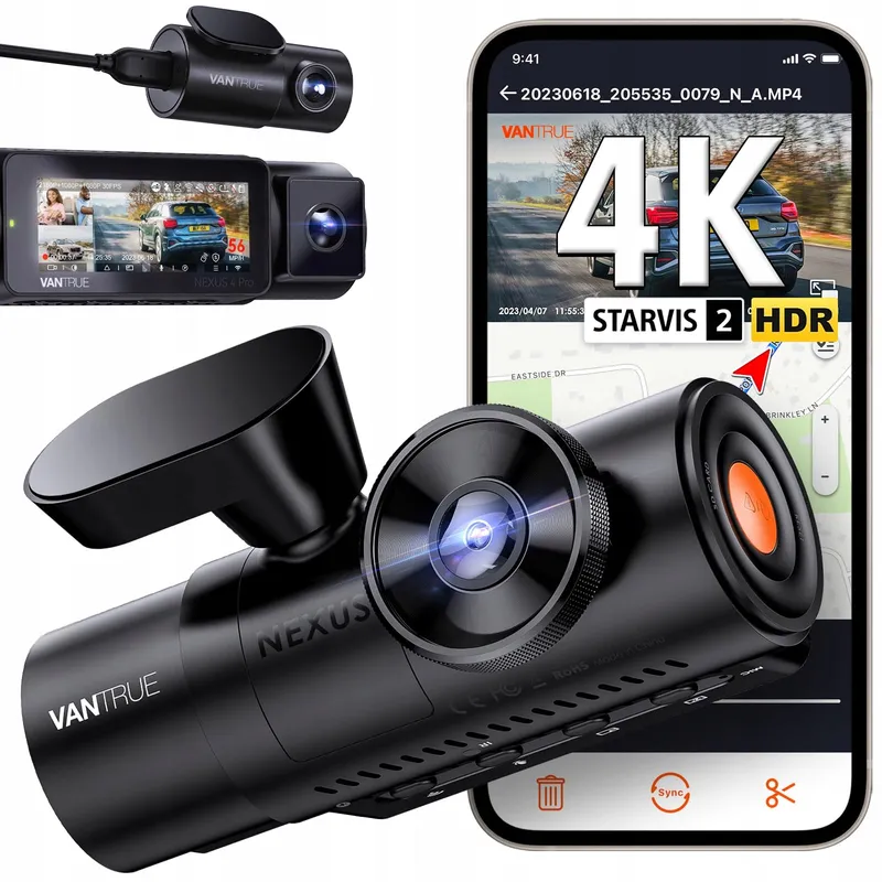 VANTRUE N4 Pro Dashcam 4K 360° WiFi GPS IR Nachtzicht — foto 2