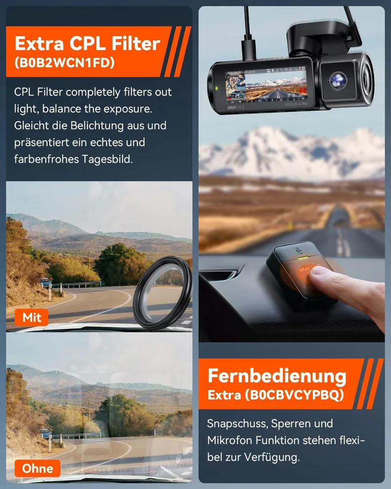 VANTRUE N4 Pro Dashcam 4K 360° WiFi GPS IR Nachtzicht — foto 9