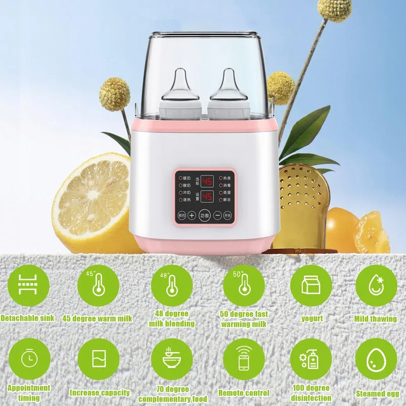 GBKDQQ Flessenwarmer 8-in-1 Sterilisator LCD BPA-vrij Baby's — foto 5