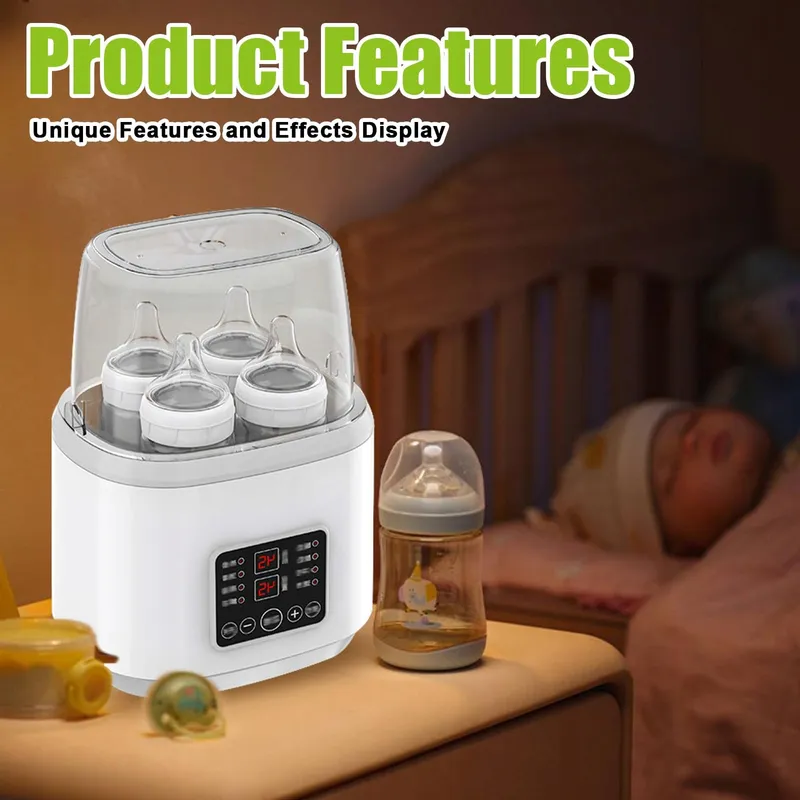 GBKDQQ Flessenwarmer 8-in-1 Sterilisator LCD BPA-vrij Baby's — foto 7