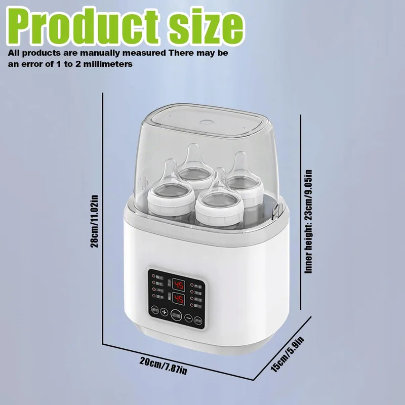 GBKDQQ Flessenwarmer 8-in-1 Sterilisator LCD BPA-vrij Baby's — foto 3