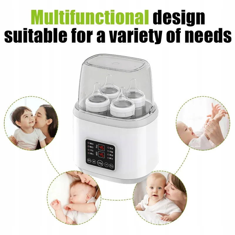 GBKDQQ Flessenwarmer 8-in-1 Sterilisator LCD BPA-vrij Baby's — foto 6