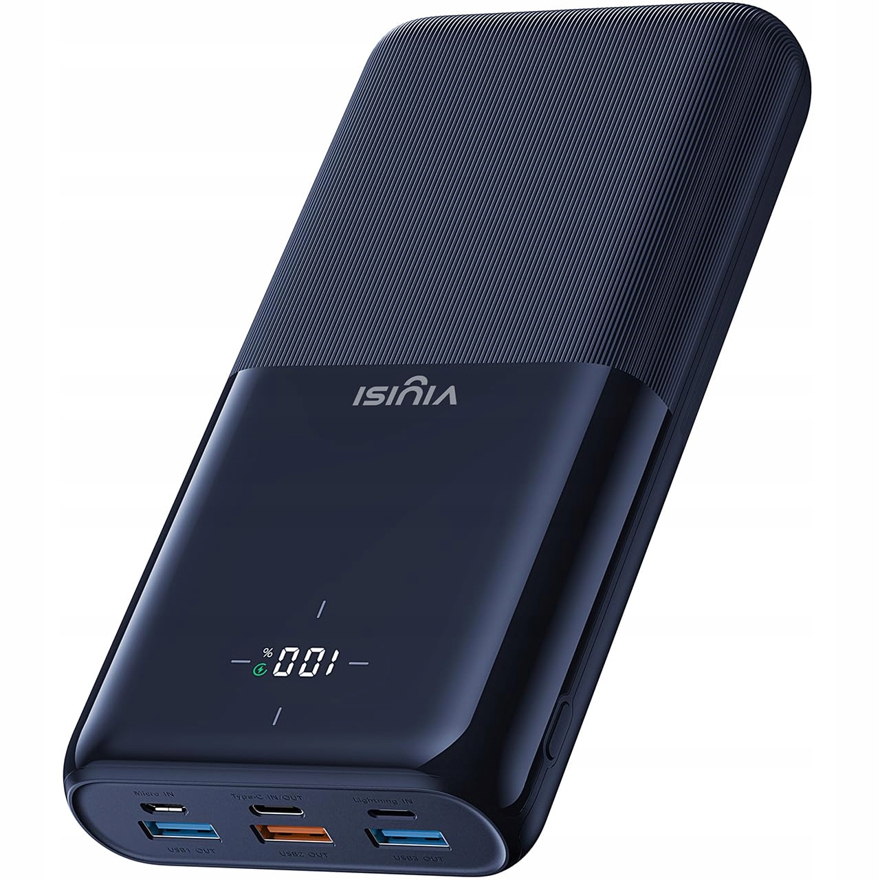 VIYISI Powerbank 20W PD Snelladen USB C LED Display Blauw