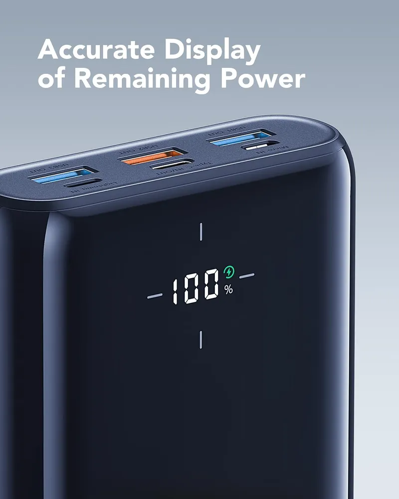 VIYISI Powerbank 20W PD Snelladen USB C LED Display Blauw — foto 6