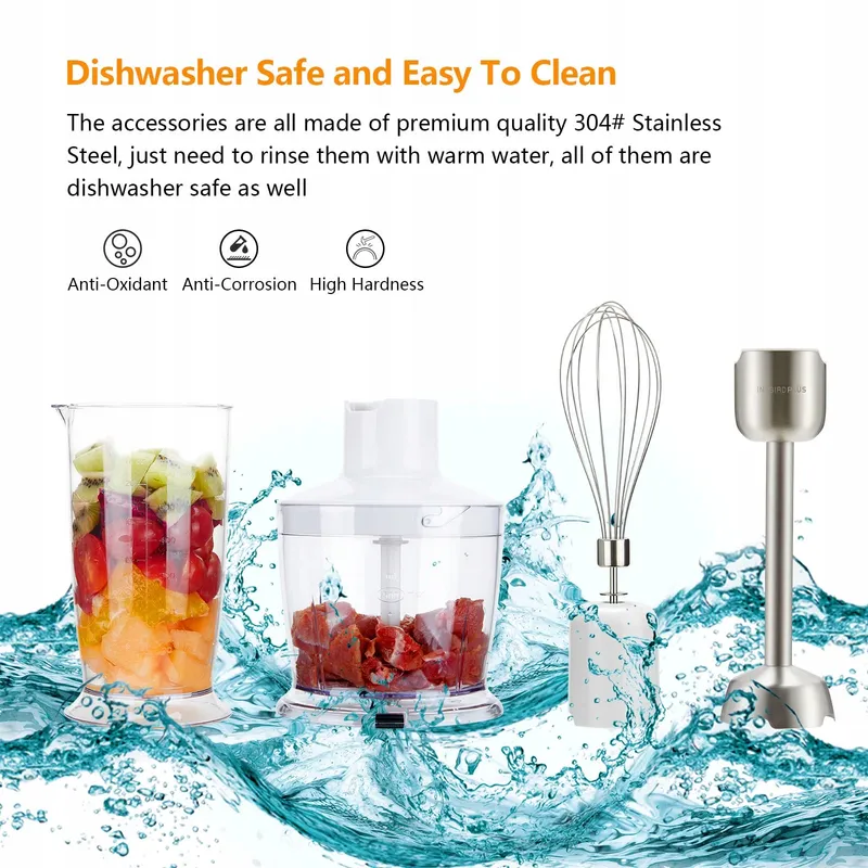 INKBIRD Staafmixer Set 4-in-1 600W 6 Snelheden Soep Smoothie — foto 2