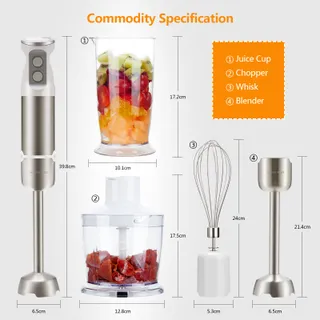 INKBIRD Staafmixer Set 4-in-1 600W 6 Snelheden Soep Smoothie — miniatuur 6