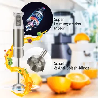 INKBIRD Staafmixer Set 4-in-1 600W 6 Snelheden Soep Smoothie — miniatuur 3