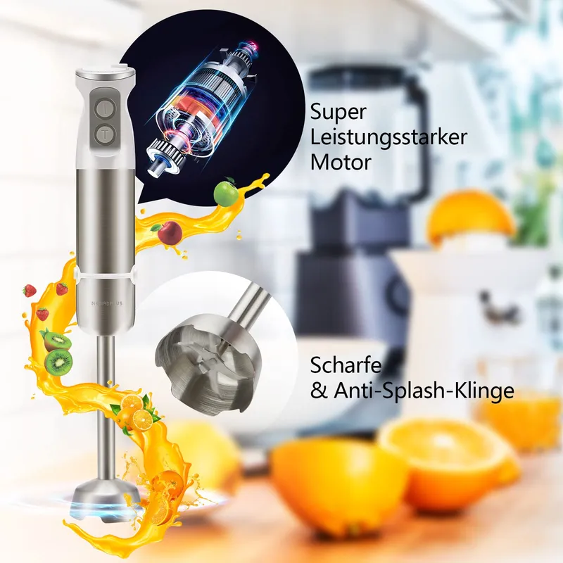 INKBIRD Staafmixer Set 4-in-1 600W 6 Snelheden Soep Smoothie — foto 3