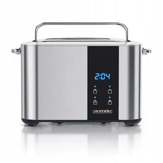 ARENDO RVS Broodrooster Lange Sleuf Touchscreen Zilver — miniatuur 1