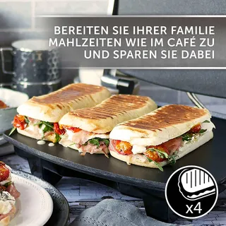 BREVILLE Panini Grill 4-Sneden Roestvrij Staal — miniatuur 3