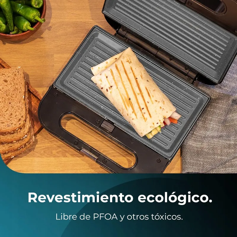 CECOTEC Rock'nToast Grill+ Sandwichmaker 800W RockStone — foto 7