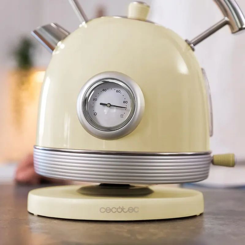 CECOTEC ThermoSense 420 Waterkoker 1,8L 2200W RVS Vintage Geel — foto 6