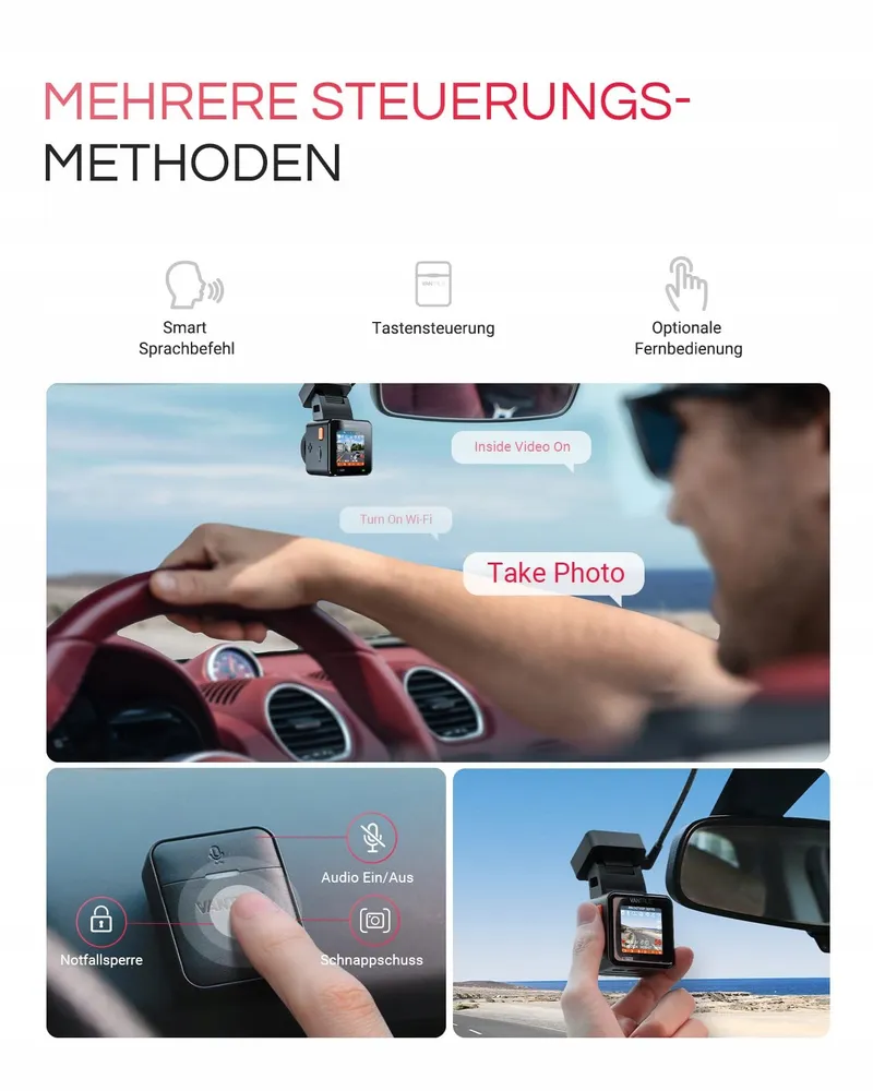 VANTRUE E1 Pro Dashcam 4K HDR GPS WiFi Nachtzicht 160° — foto 7