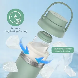 MOMCOZY Draagbare Moedermelkkoeler 628ml 24u Koeling — miniatuur 2