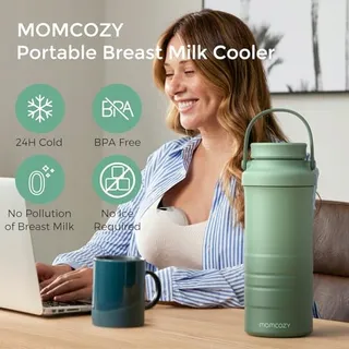 MOMCOZY Draagbare Moedermelkkoeler 628ml 24u Koeling — miniatuur 4