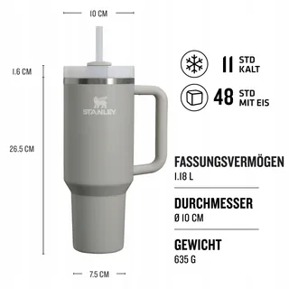 STANLEY Quencher H2.0 Thermosfles met Rietje 1,2L Roestvrij Staal — miniatuur 2