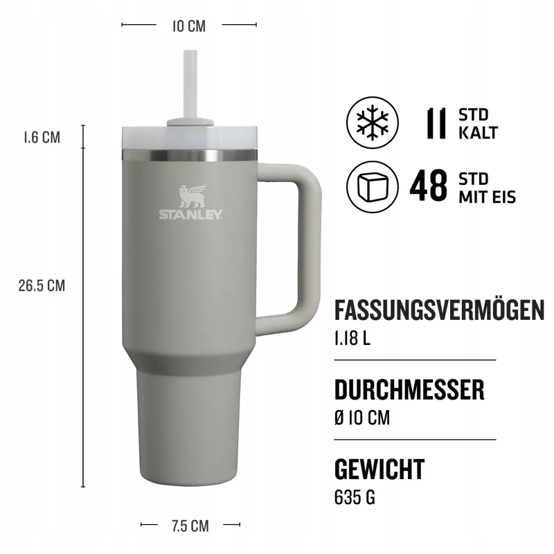 STANLEY Quencher H2.0 Thermosfles met Rietje 1,2L Roestvrij Staal — foto 2