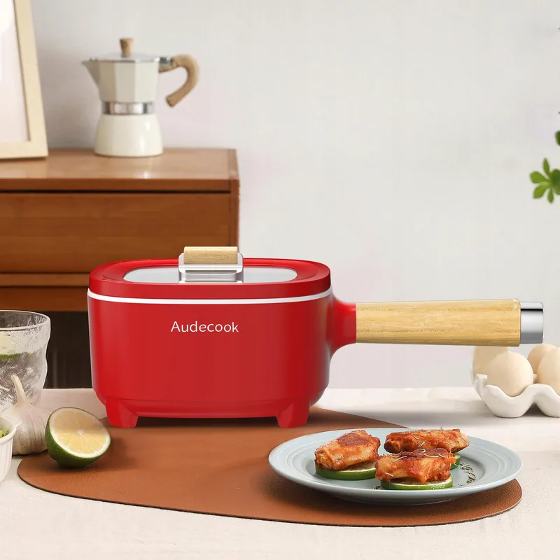 AUDECOOK Elektrische Pan 2L Keramische Coating Multicooker 350W/800W — foto 6