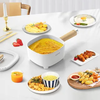 AUDECOOK Elektrische Pan 2L Keramische Coating Multicooker 350W/800W — miniatuur 8