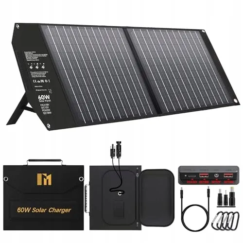 MESUVIDA Opvouwbaar Zonnepaneel 60W USB-C USB-A Camping — foto 1