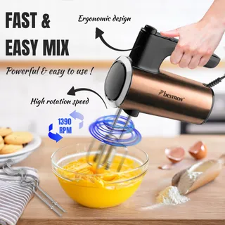 BESTRON Handmixer 6 Standen Turbo LCD Koper — miniatuur 3
