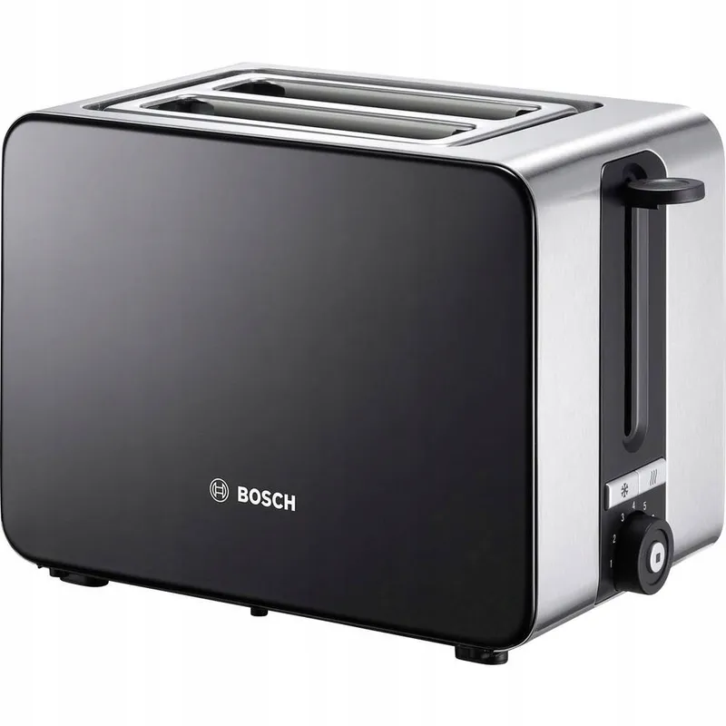BOSCH ComfortLine Compacte Broodrooster 1050W Staal Zwart 2 Sneden — foto 1