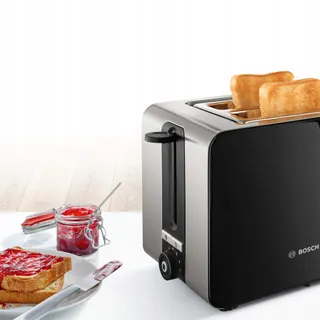 BOSCH ComfortLine Compacte Broodrooster 1050W Staal Zwart 2 Sneden — miniatuur 4