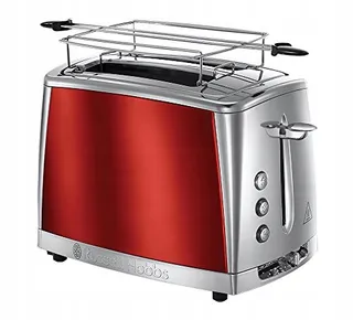 RUSSELL HOBBS Luna Broodrooster 2 Sneden RVS Rood 1550W — miniatuur 1