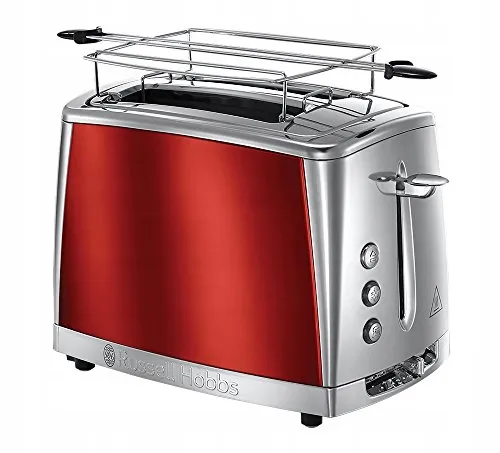 RUSSELL HOBBS Luna Broodrooster 2 Sneden RVS Rood 1550W β foto 1