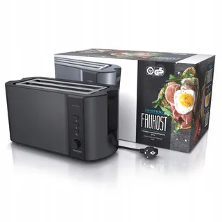 ARENDO RVS Broodrooster 4 Sneden Lange Sleuf Defrost 1500W Grijs — miniatuur 7