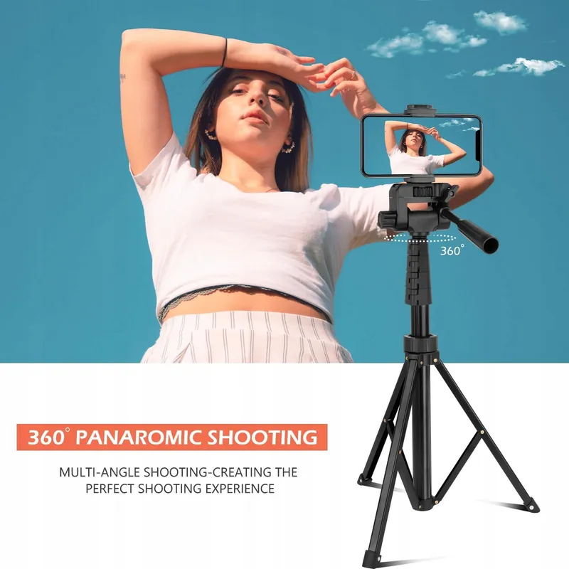 AUREDAY Statief 170cm Selfiestick met Afstandsbediening Telefoon Camera β foto 6