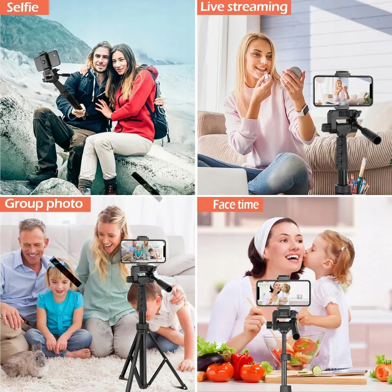 AUREDAY Statief 170cm Selfiestick met Afstandsbediening Telefoon Camera β foto 7