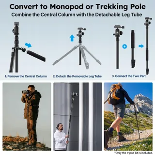 SIRUI APT-02 2-in-1 Statief Monopod 200cm Kogelkop 10kg DSLR — miniatuur 5