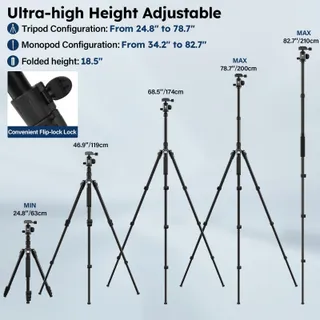 SIRUI APT-02 2-in-1 Statief Monopod 200cm Kogelkop 10kg DSLR — miniatuur 3