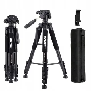 ZOMEI Professioneel Reisstatief 188cm DSLR Telefoons Projectoren — miniatuur 1