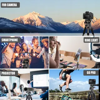 ZOMEI Professioneel Reisstatief 188cm DSLR Telefoons Projectoren — miniatuur 2