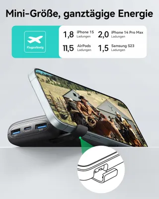 INIU Power Bank 22,5W 10000mAh USB C Voor iPhone Samsung iPad — miniatuur 6
