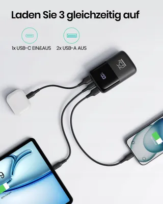 INIU Power Bank 22,5W 10000mAh USB C Voor iPhone Samsung iPad — miniatuur 7