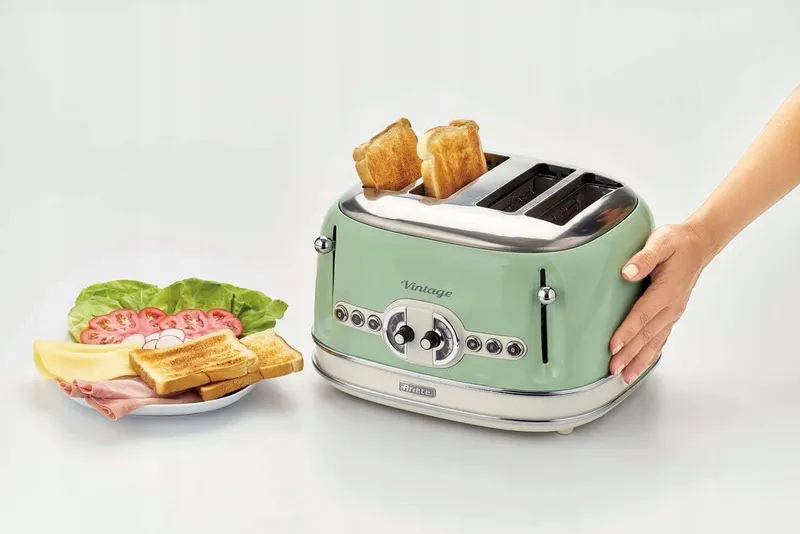 ARIETE Vintage 156 Broodrooster Retro 4 Sneden 1600W Groen — foto 3