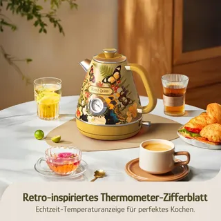 HAZEL QUINN Retro Waterkoker RVS BPA-vrij Auto-uit — miniatuur 5