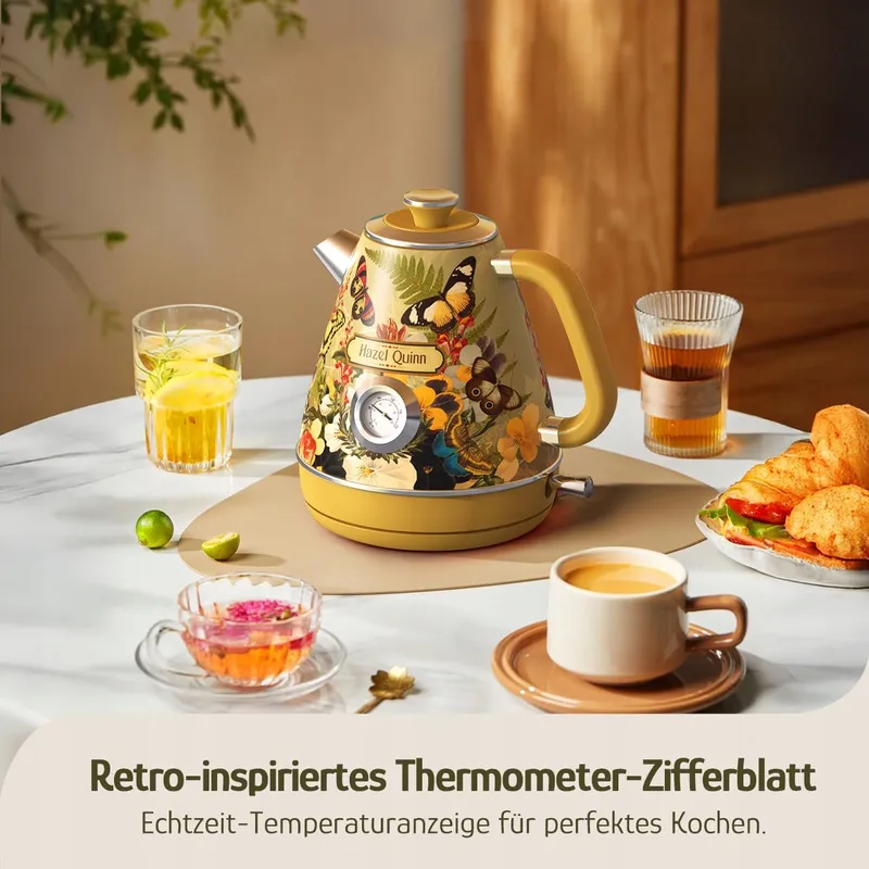 HAZEL QUINN Retro Waterkoker RVS BPA-vrij Auto-uit — foto 5