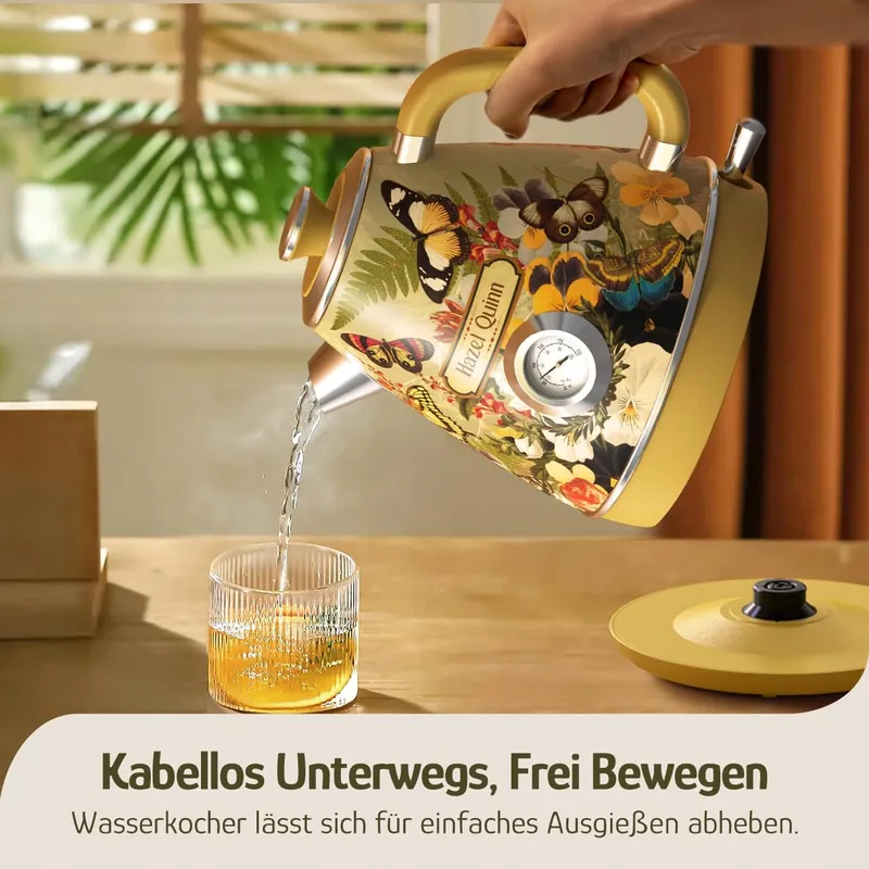 HAZEL QUINN Retro Waterkoker RVS BPA-vrij Auto-uit — foto 7