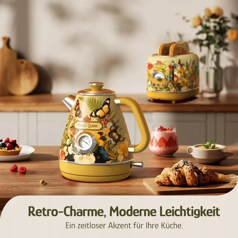HAZEL QUINN Retro Waterkoker RVS BPA-vrij Auto-uit — foto 2